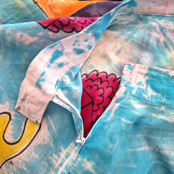 Vtg Paul Ropp Skirt Women's Handpainted Batik Circle - Picture 4 of 6